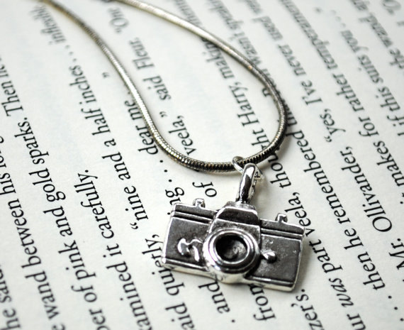Silver Camera Necklace for Photographer