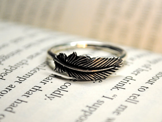 Affordable stocking stuffer feather ring