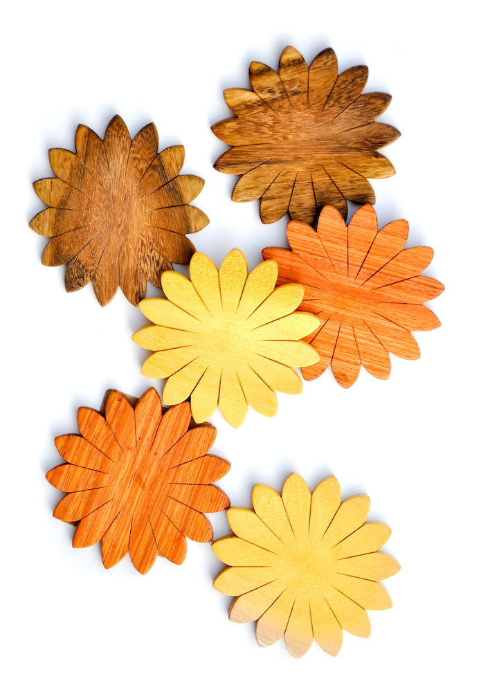 Fall Flower Coasters