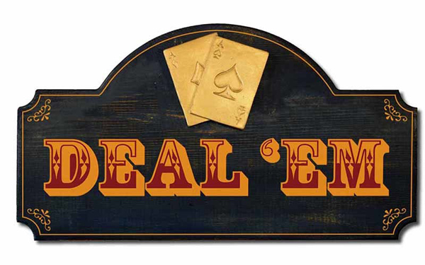 Personalized Poker Room Vintage Sign
