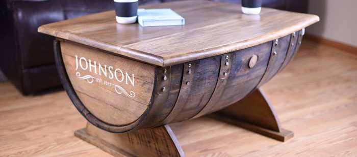 Premium Wine and Whiskey Barrel Coffee Tables and End Tables