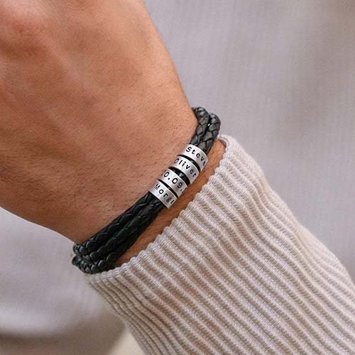 Leather Steel Bracelet