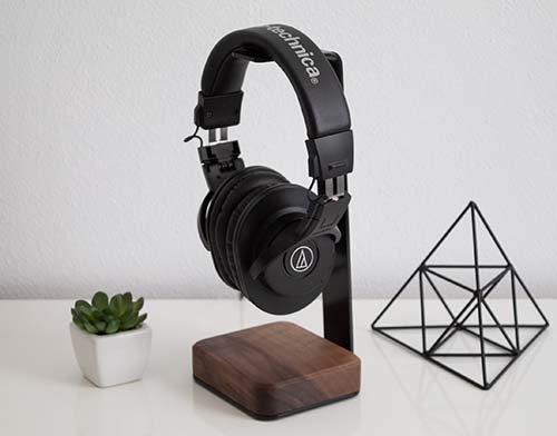 Steel and Wood Headphone Holder