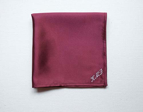 Monogrammed Pocket Square