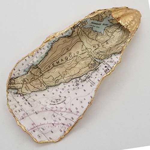 Personalized Oyster Shell Map