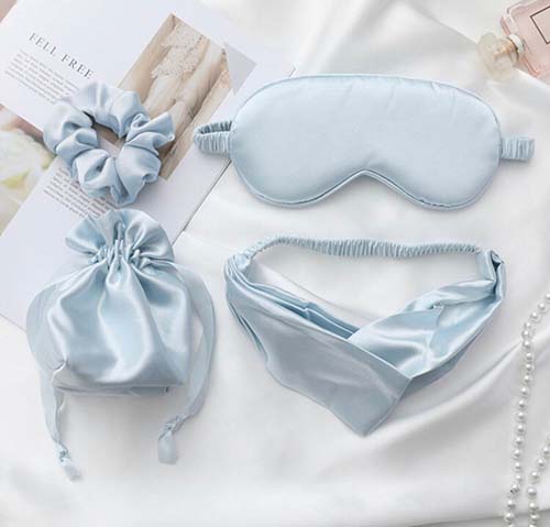 Silk Eye Mask and Hair Set