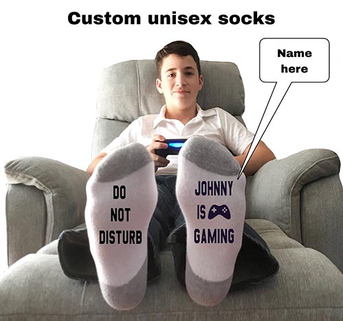 Personalized Teen Gaming Socks