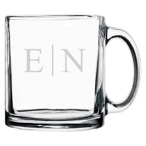 Monogrammed Glass Mugs