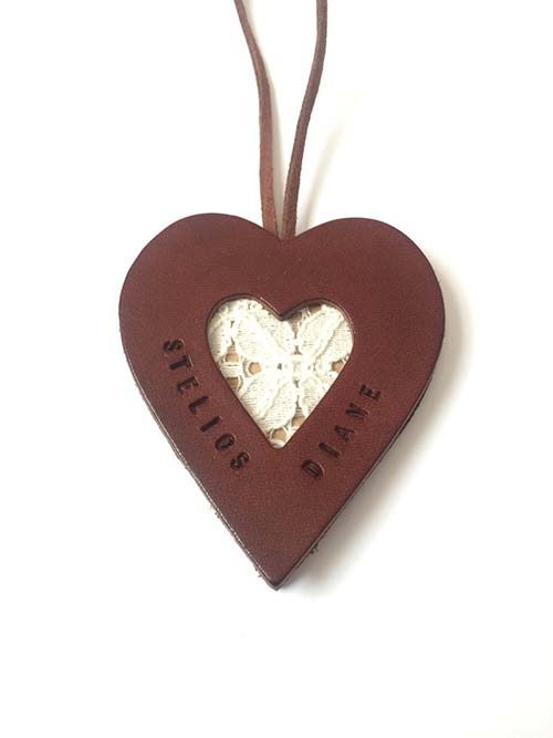 Personalized Lace Heart Ornament