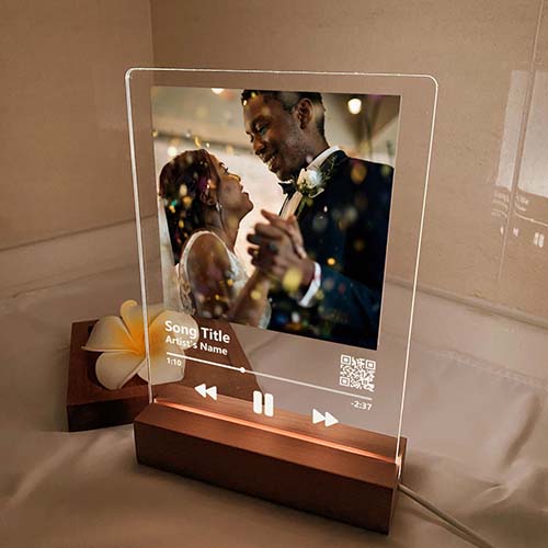 Photo Music Plaque with QR Code