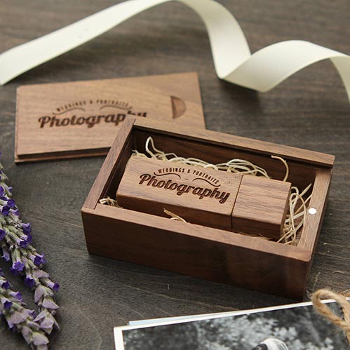 15 year old gifts - Wooden Personalized USB Drive