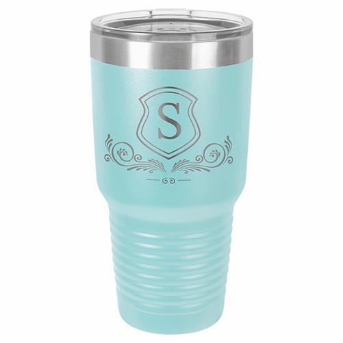 Blue Monogrammed Custom Tumblers