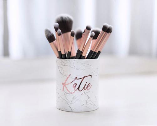 Personalized Makeup Brush Holder