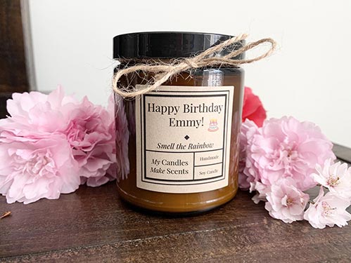 Happy Birthday - Personalized Soy Candle