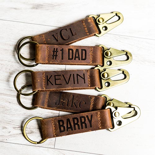 16th birthday gift - Personalized Leather Keychain