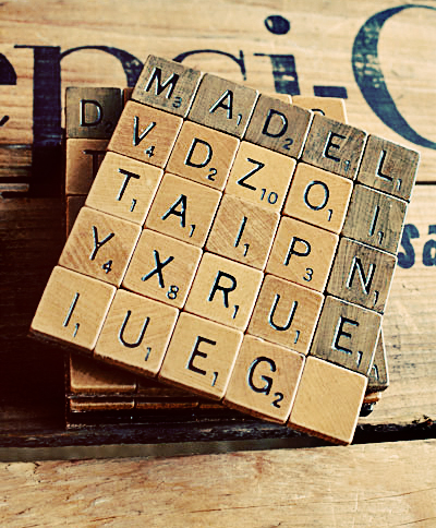 Scrabble tile coasters DIY tutorial