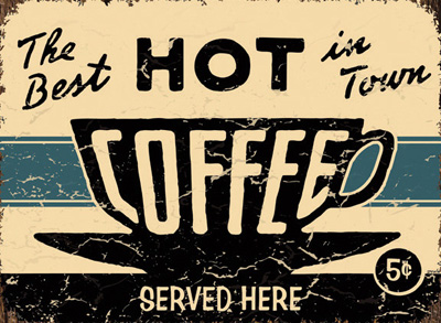 12 Vintage Coffee Signs - All Gifts Considered