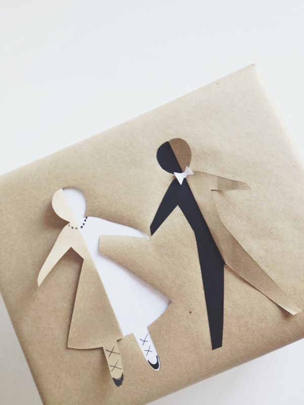 Paper Doll Bridal or Wedding Gift Wrap