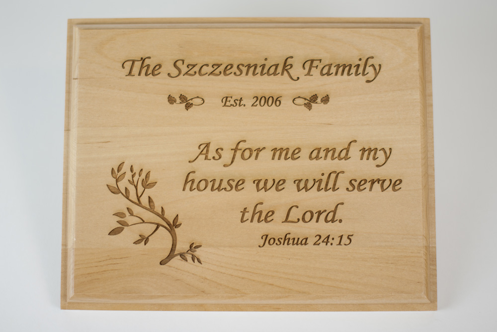 Personalized Joshua 24:15 Plaque