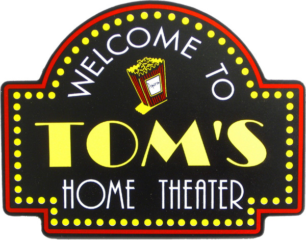 Home Theater Plaque for Film Buff