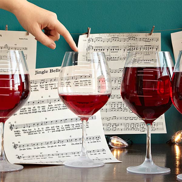 gifts for musicians - Wine Glass Music Set