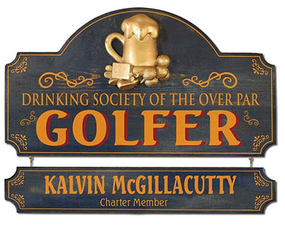Golf Plaque for Optometrist Office