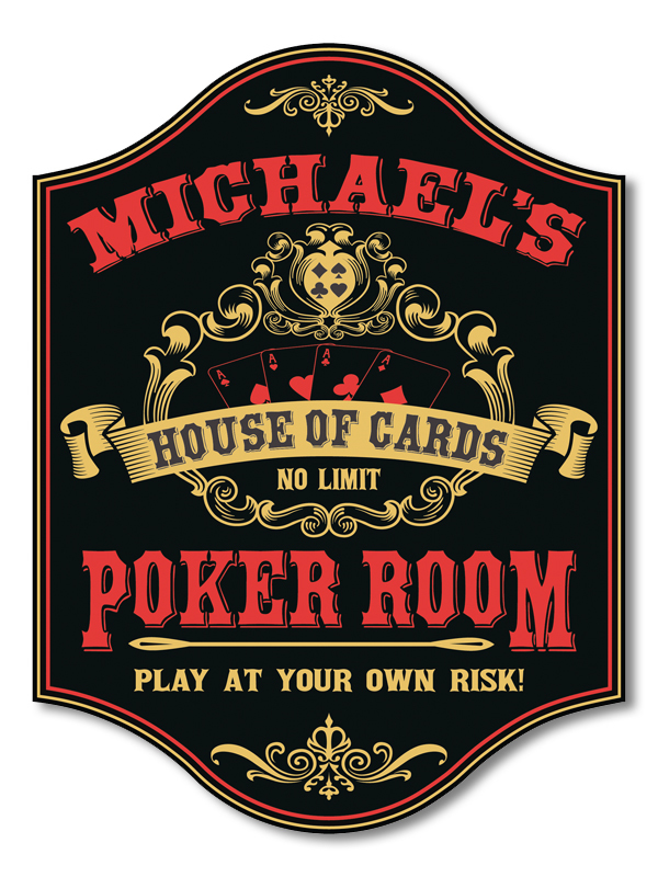 Custom Poker Room Sign