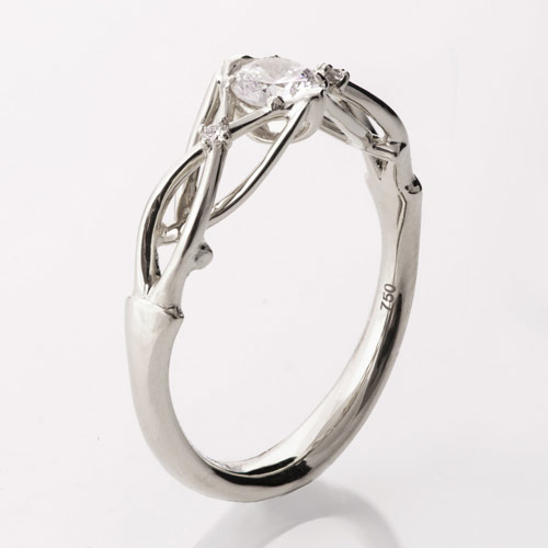 Handmade Engagement Ring in Platinum