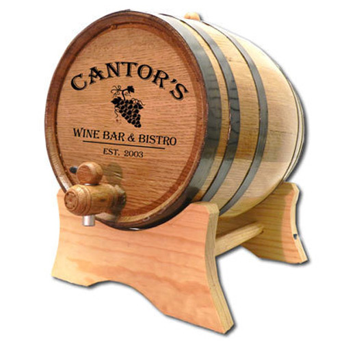 Barrel Gifts: Personalized with Vineyard Grapes & Wine Themes