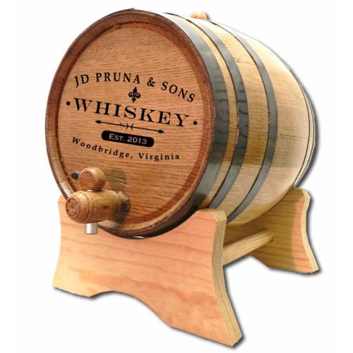 Motorcycle whiskey barrel gift