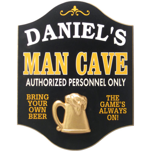 Boys Bedroom Man Cave Plaque FUNNY WOODEN LOOK Fathers Day XMAS Gift Games Room 