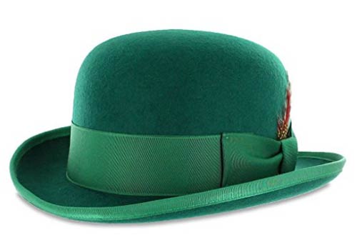 Green Derby Bowler Hat for St Patrick's Day