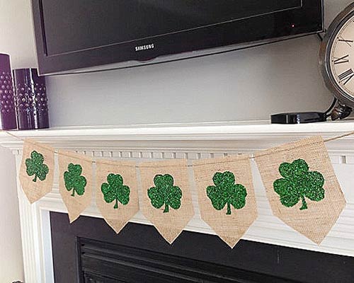 Shamrock Bunting for St Patrick's Day Party Decor