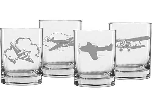 Aviation Gift Ideas: Engraved Whiskey Glasses