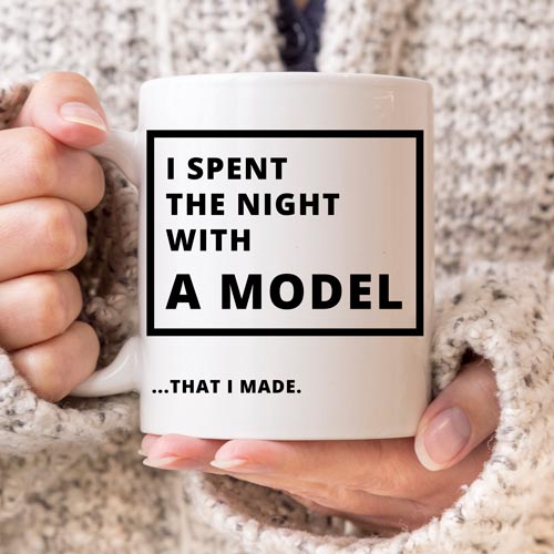 I spent the night with a model... that I made... Funny Architect Humor Coffee Mug