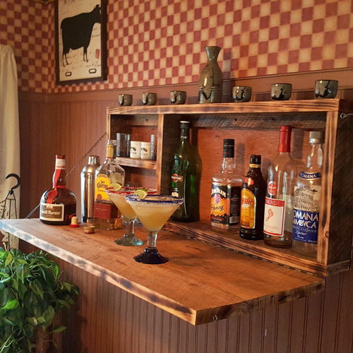 Wall Mounted Home Bar Liquor Cabinet - All Gifts Considered