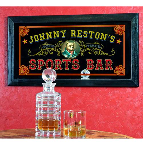 Personalized Sports Bar Mirror for Coach