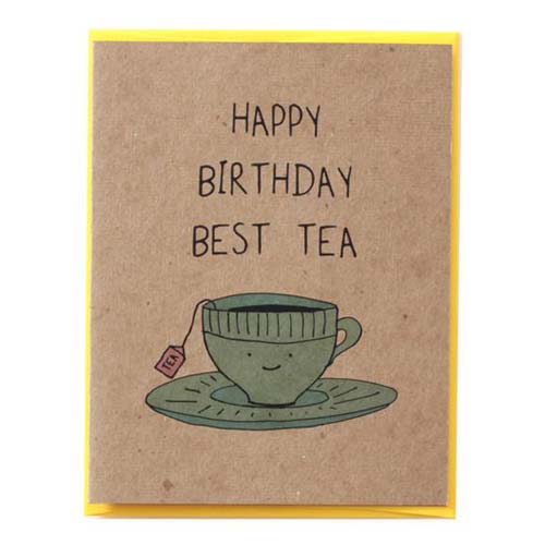 Funny Birthday Card Puns: Happy Birthday Besttea