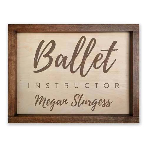 Personalized Ballet Instructor Sign