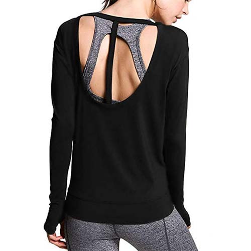 Long sleeve yoga top for ballet teachers