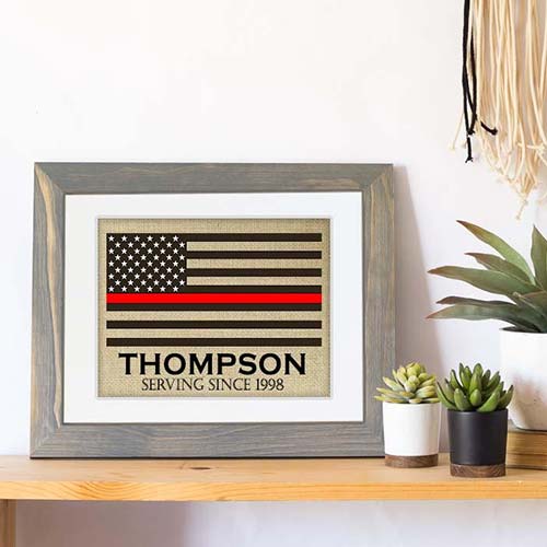 Personalized Fire FIghter Print