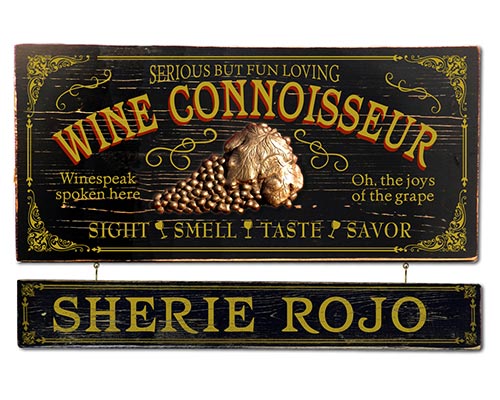 Vintage Personalized Wine Sign for a Cardiologist