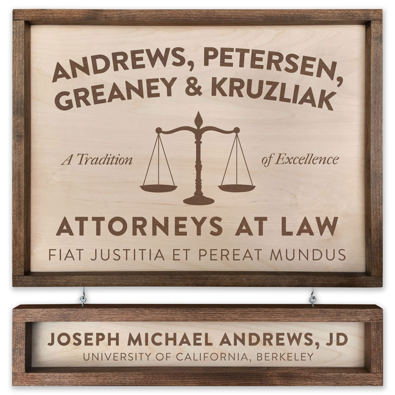 Custom Engraved Lawyer Signs