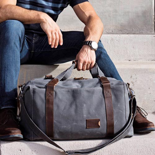 Personalized Gifts for Him: Waxed Canvas Duffel Bag » All Gifts Considered