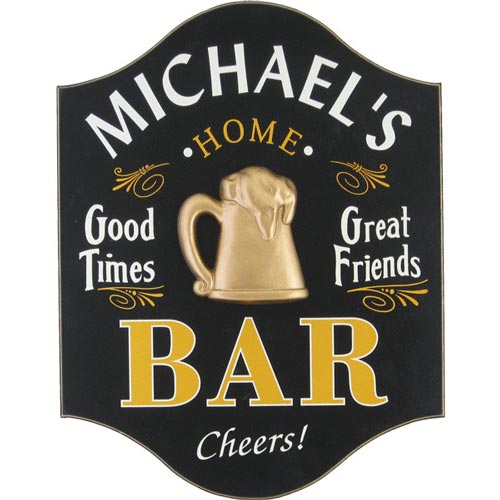 Gifts for guys - Custom Home Bar Plaque