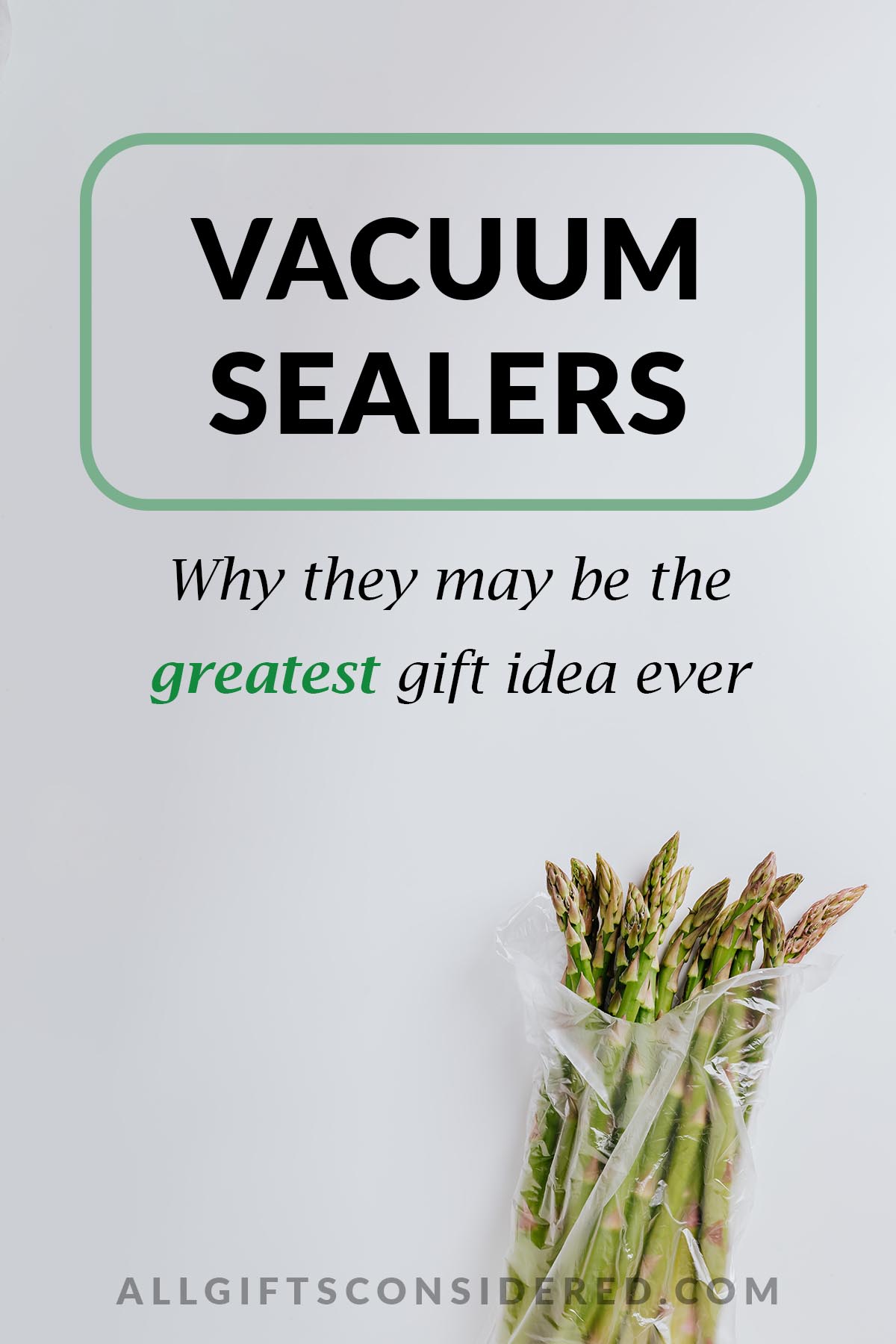 Why a vacuum sealer may in fact be the greatest gift of all time