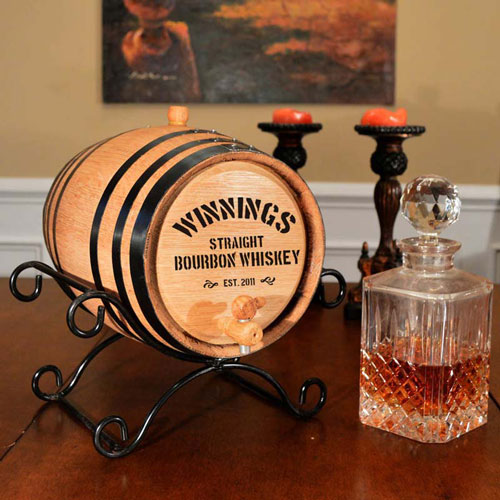 Custom Engraved Whiskey Barrel