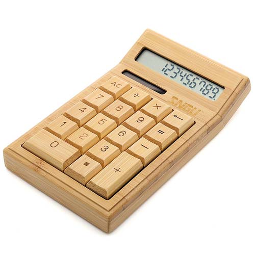 Bamboo Wood Calculator Gift Idea for Engineers