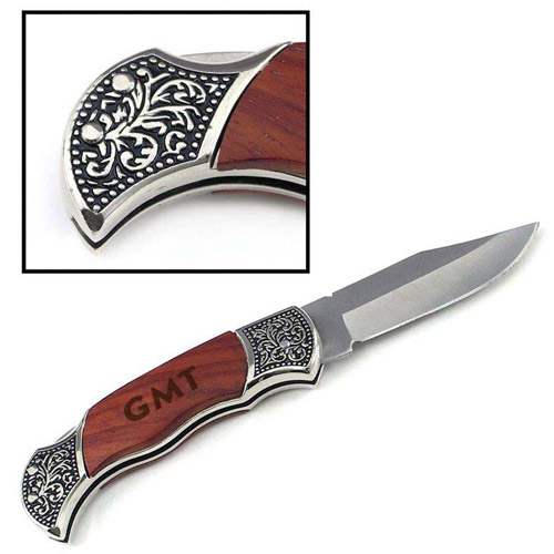 Antique style pocket knife engraved for the engineer