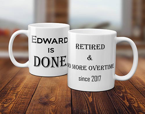 Personalized Retirement Gift Coffee Mug